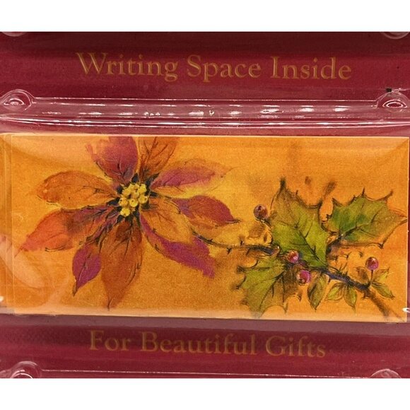 Papercraft Vintage Deluxe Gift Folders Tags 15 Santa Bells Pointsettia Christmas - Picture 4 of 6